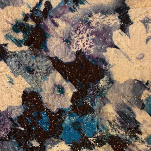 Winter Floral Badgley Mischka Dress Size 0 - Picture 3 of 5